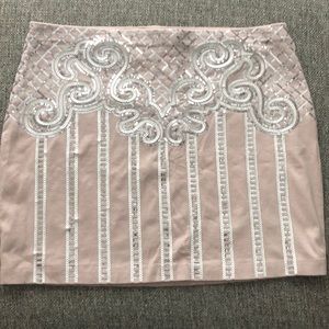 Blush Sequins Express Mini Skirt